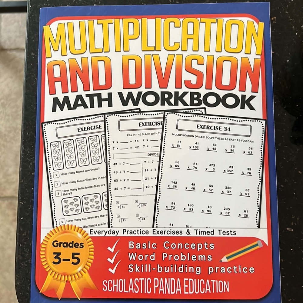 Multiplication and Division Math Workbook